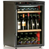 Шкаф холодильный для вина,  56бут., 1 дверь стекло, 4 полки, ножки, +4/+18С, стат. охл., черный