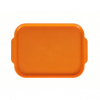 Поднос столовый с ручками L 45см w 35,5см прямоугольный, полистирол светло-оранжевый