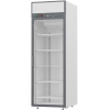 Шкаф холодильный, GN1/1+GN2/4,  500л, 1 дверь стекло правая, 5 полок, ножки, +1/+10С, дин.охл., белый, канапе LED, фронт серый, R290, ручка короткая